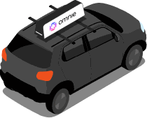 Rooftop light box placement illustration